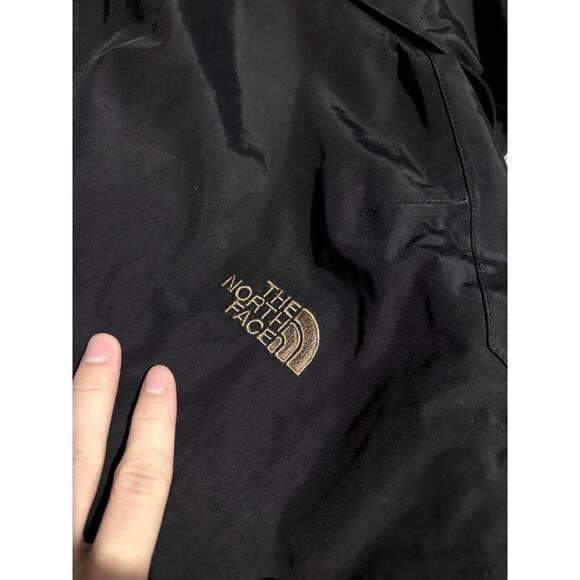 North Face Hyvent Jacket Multi Pocket Removable Hood Cargo Black Brown Logo Coat - Picture 7 of 13